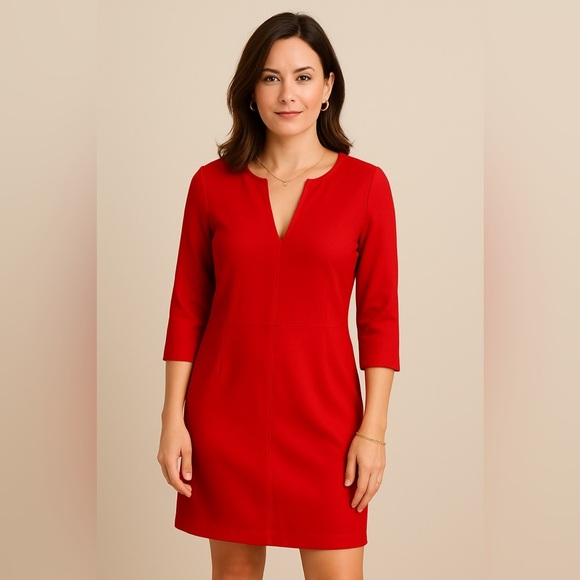 Zara Red 3/4 Sleeve Tunic Dress | Medium - Picture 1 of 7